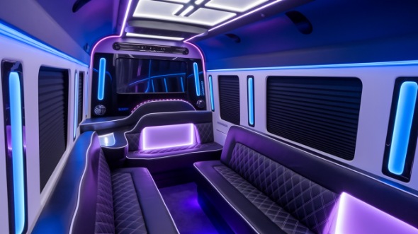 party bus rental interior springdale