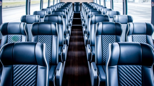 springdale 55 passenger charter bus inside