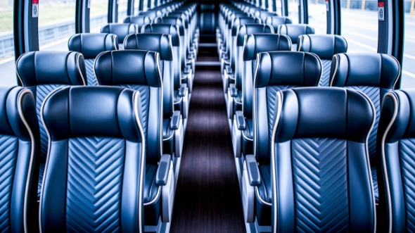 springdale 56 passenger charter bus inside