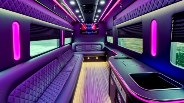 sprinter limo rental interior springdale